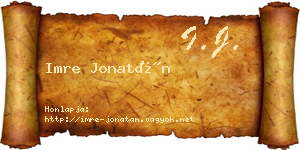 Imre Jonatán névjegykártya